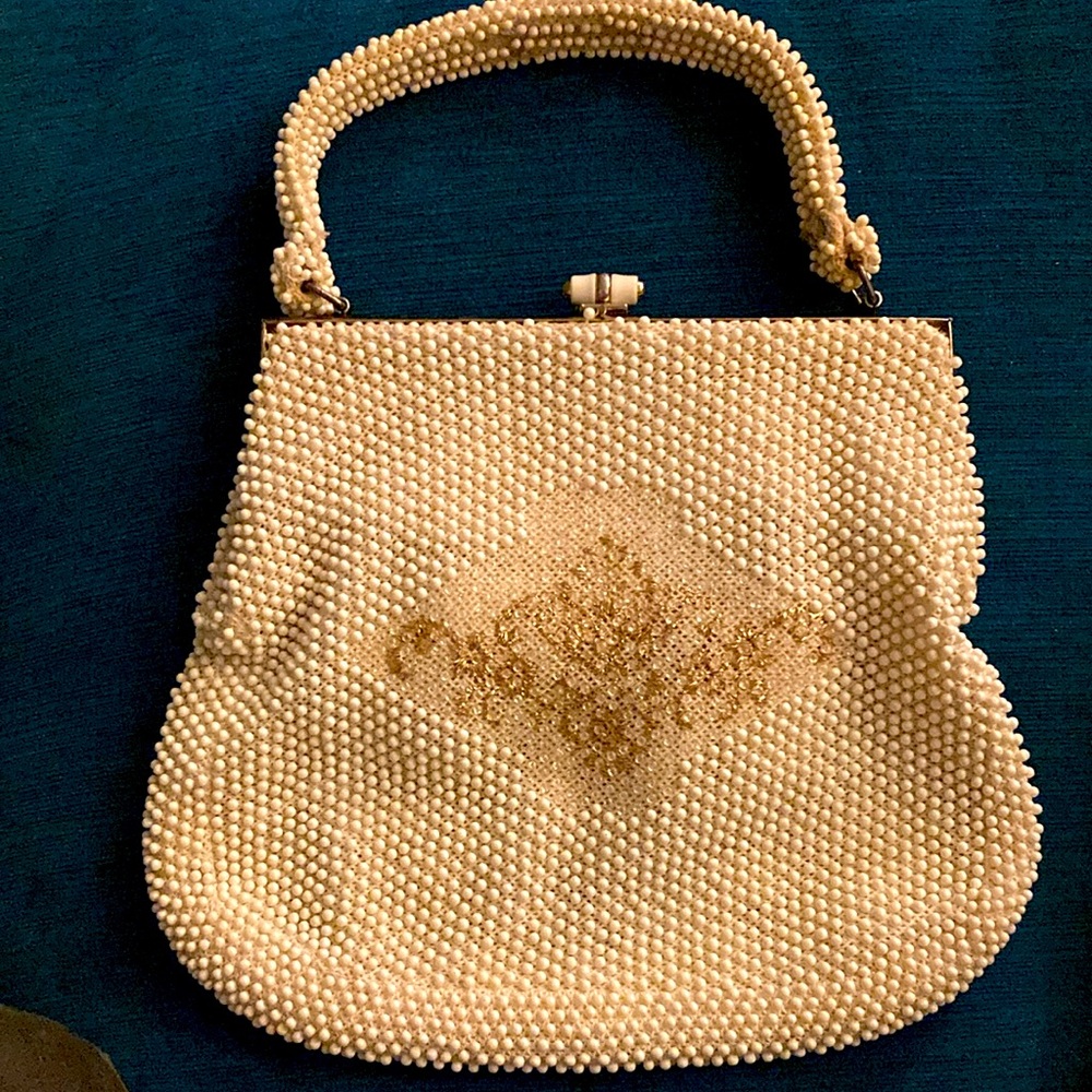 Carde Bead Vintage Mid Century  Purse Rare Made in USA